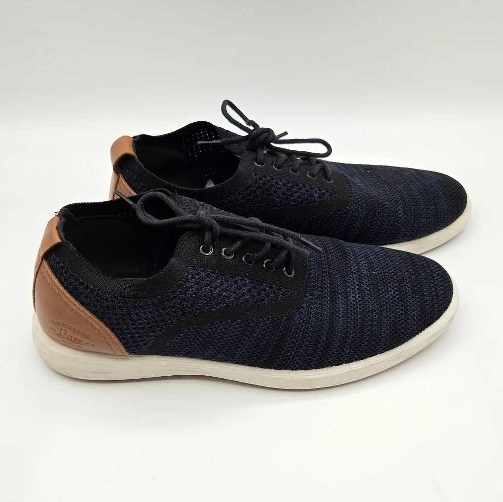 G. H. Bass | Men's Navy/Brown Connor Knit Comfort Boat Shoes Sneakers Size 9
